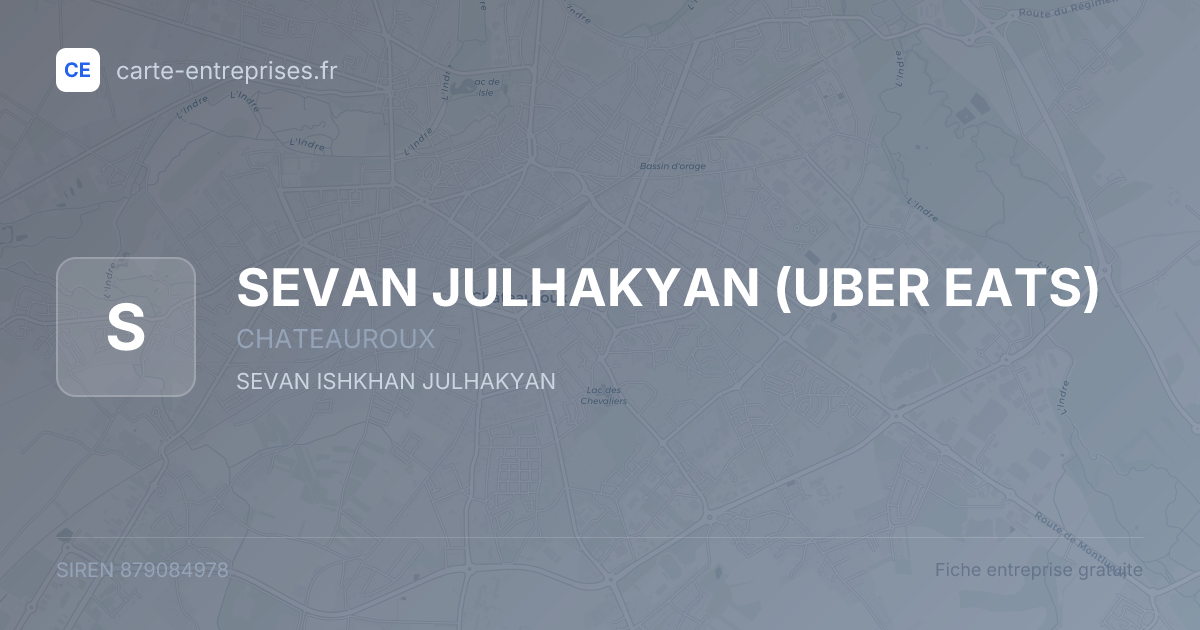SEVAN JULHAKYAN (UBER EATS) — 879084978 — fiche entreprise