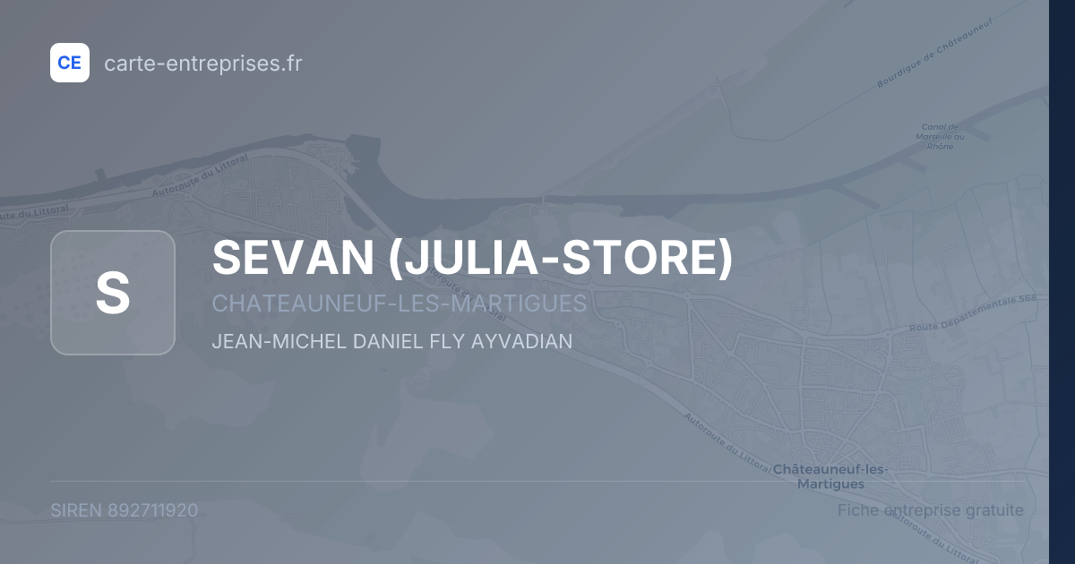 SEVAN (JULIA-STORE) — 892711920 — fiche entreprise
