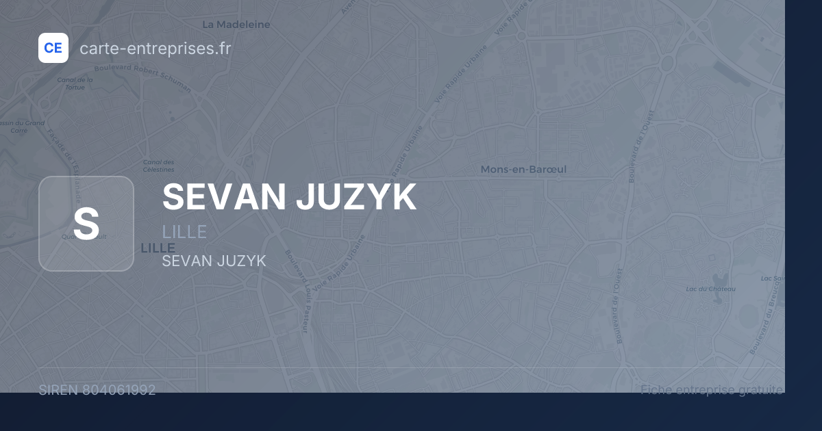 SEVAN JUZYK — 804061992 — fiche entreprise