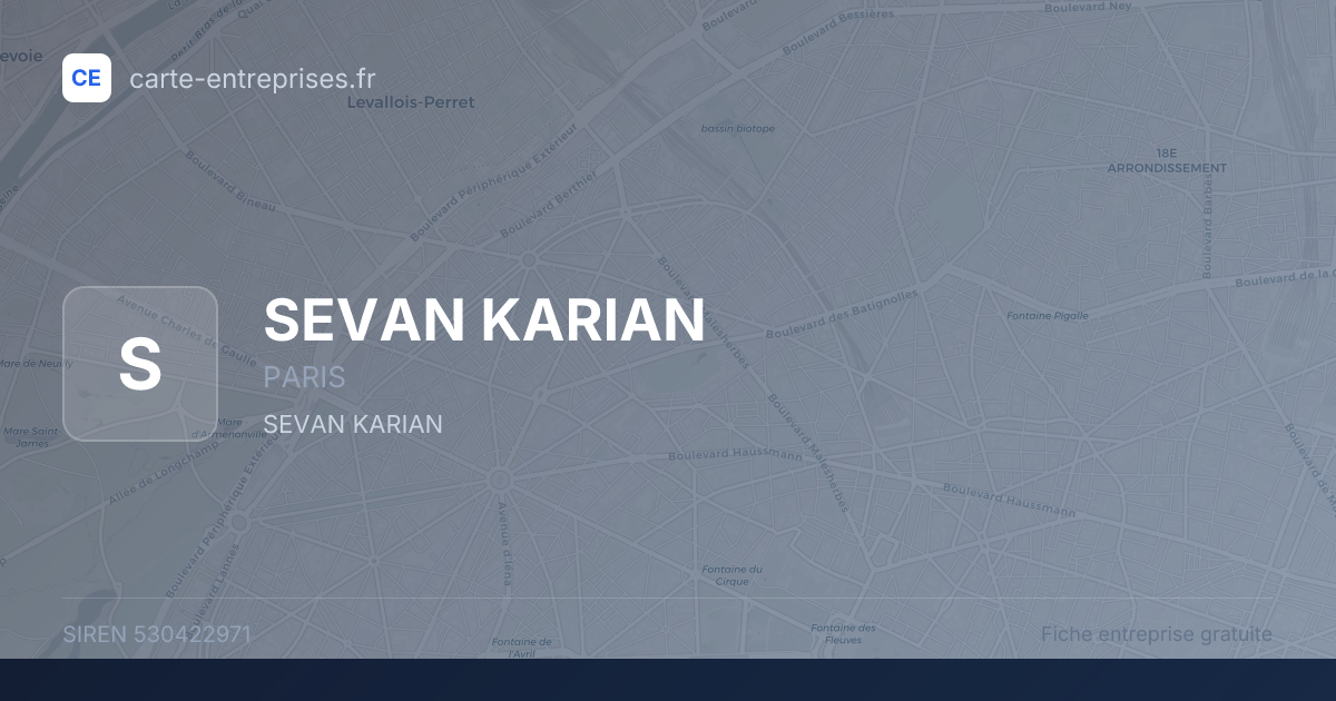 SEVAN KARIAN — 530422971 — fiche entreprise