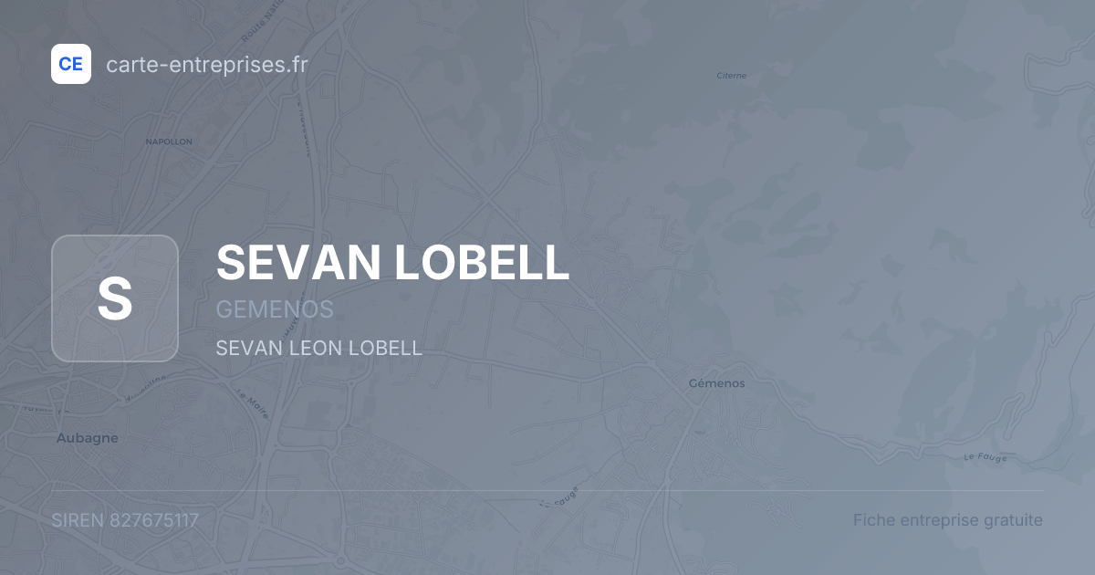 SEVAN LOBELL — 827675117 — fiche entreprise