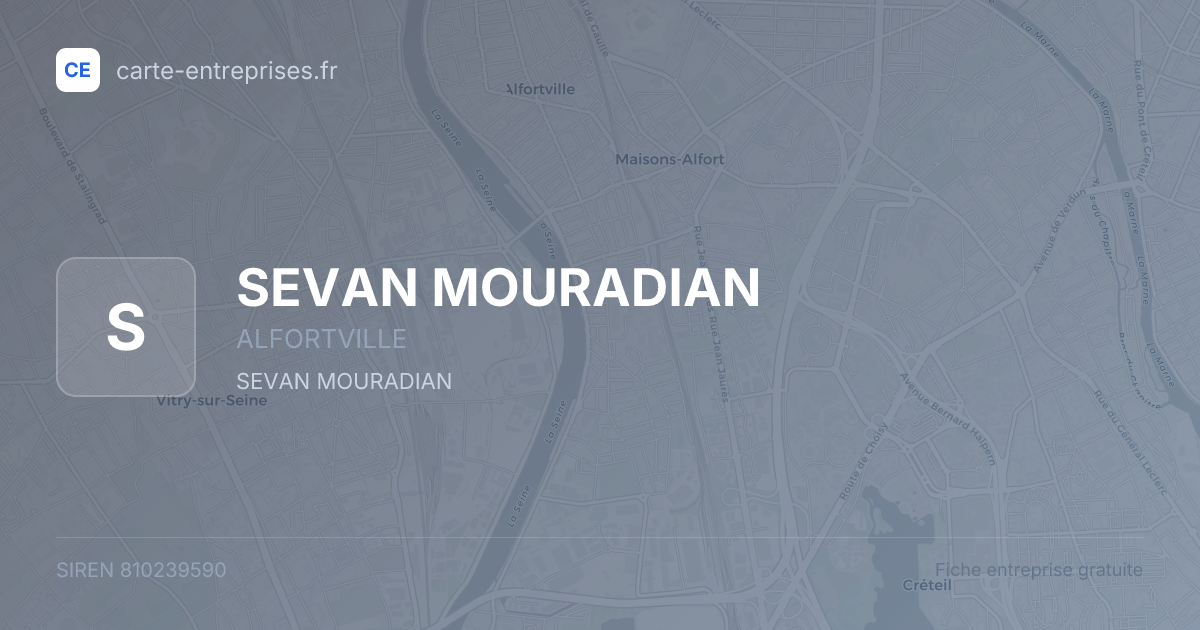 SEVAN MOURADIAN — 810239590 — fiche entreprise