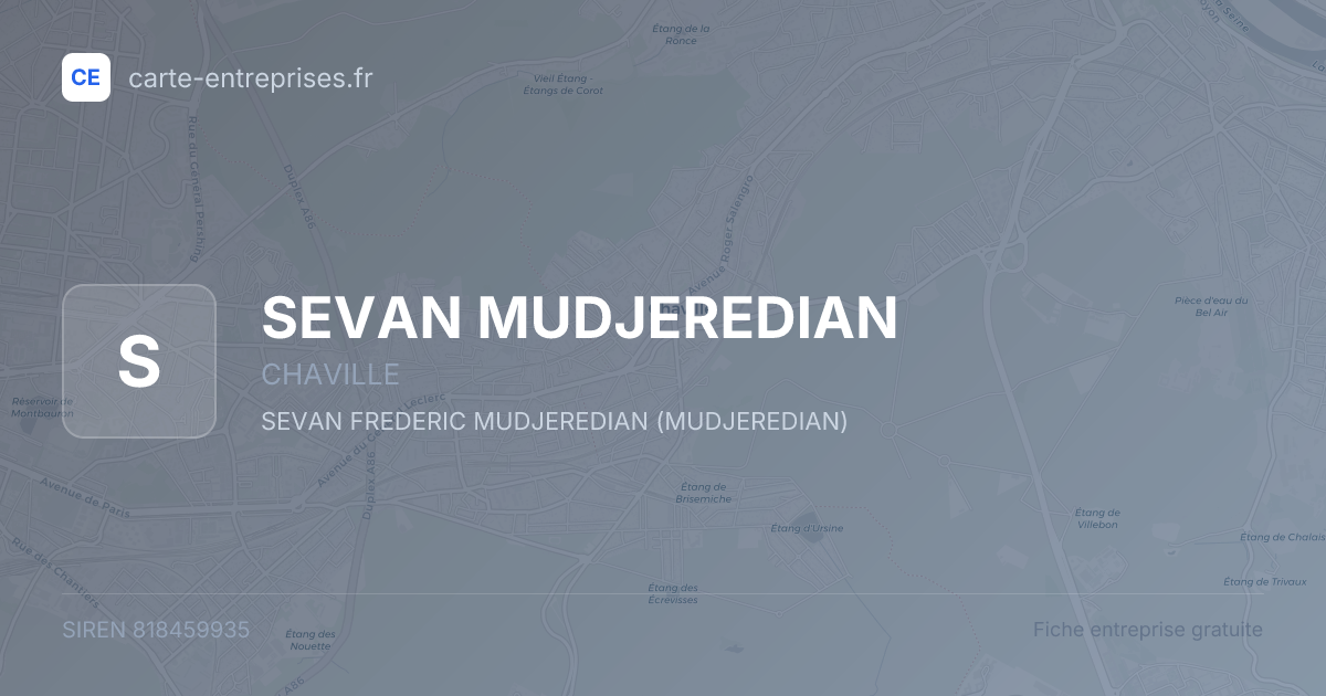 SEVAN MUDJEREDIAN — 818459935 — fiche entreprise