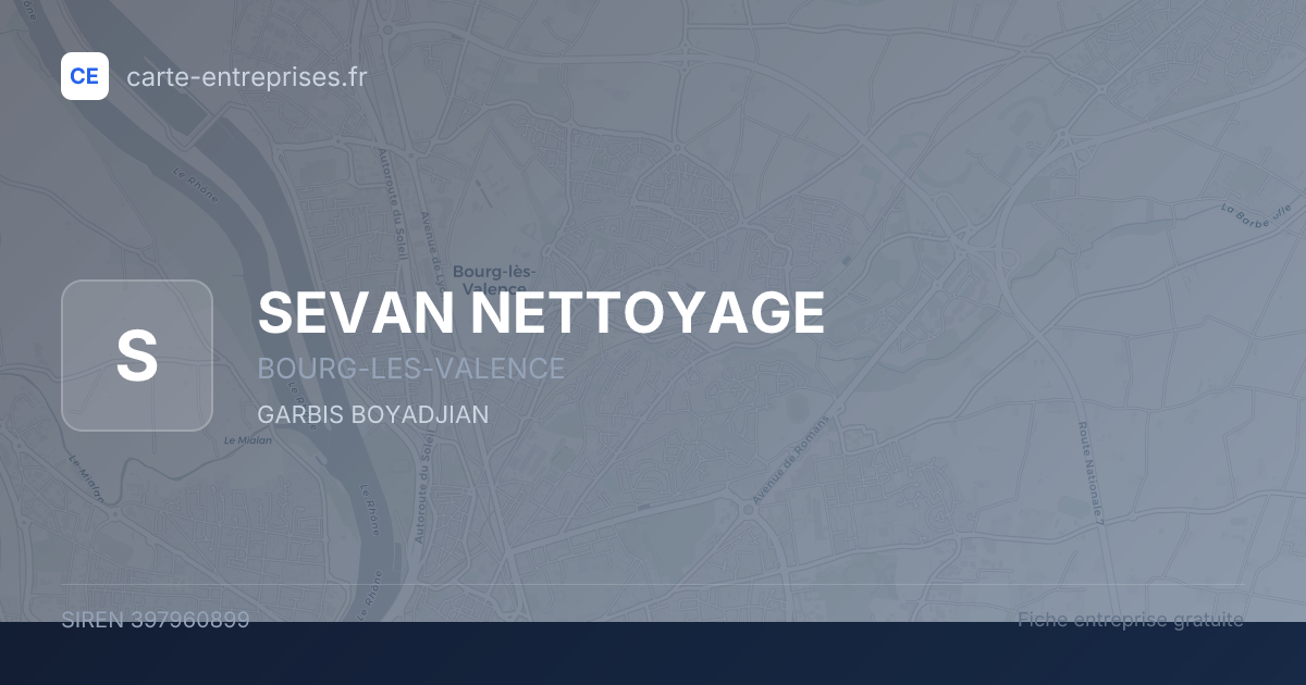 SEVAN NETTOYAGE — 397960899 — fiche entreprise