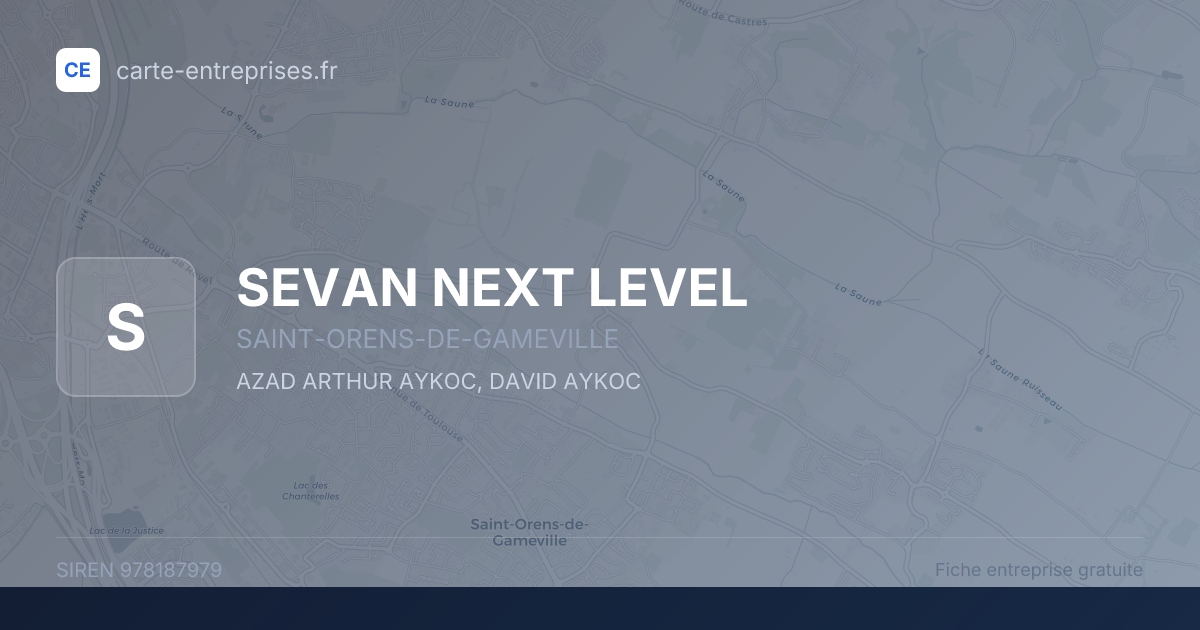 SEVAN NEXT LEVEL — 978187979 — fiche entreprise