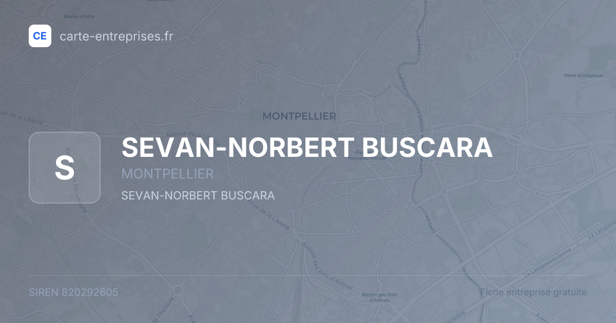 SEVAN-NORBERT BUSCARA — 820292605 — fiche entreprise