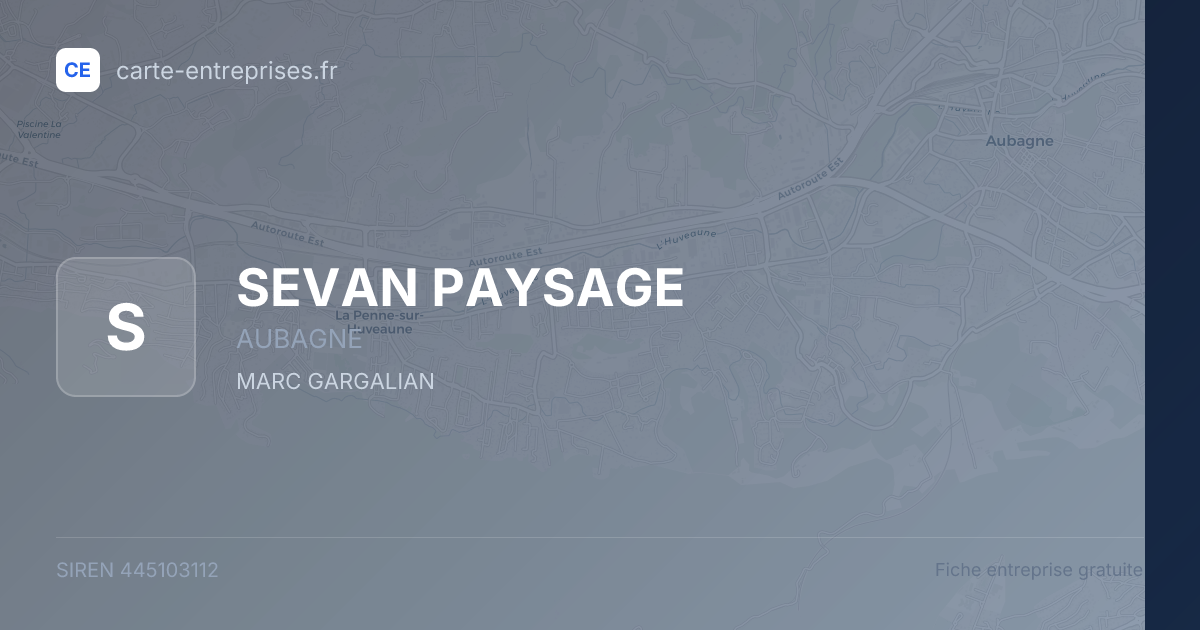 SEVAN PAYSAGE — 445103112 — fiche entreprise