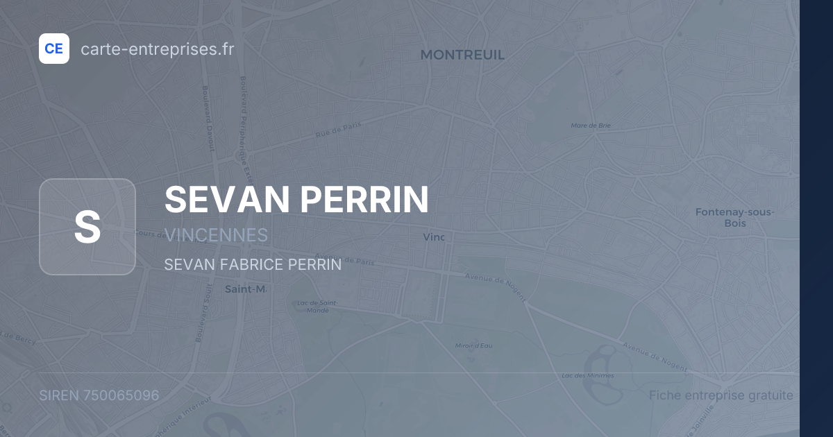 SEVAN PERRIN — 750065096 — fiche entreprise