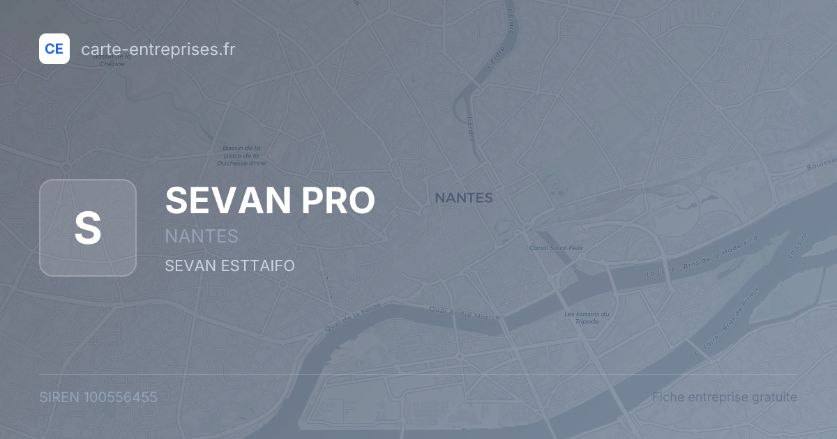 SEVAN PRO — 100556455 — fiche entreprise