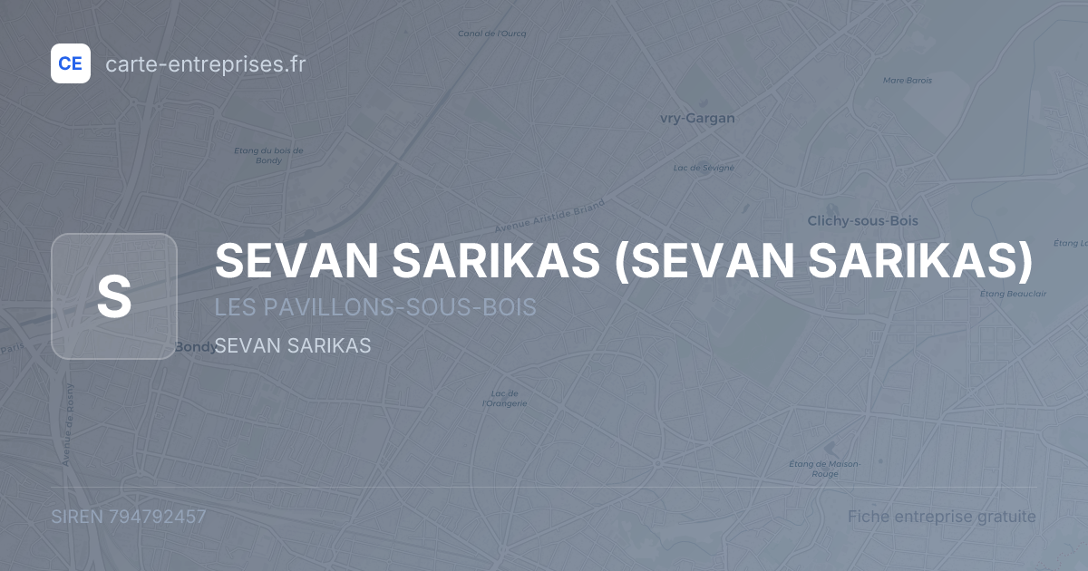 SEVAN SARIKAS — 794792457 — fiche entreprise