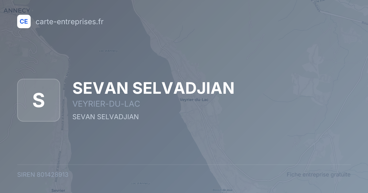 SEVAN SELVADJIAN — 801428913 — fiche entreprise