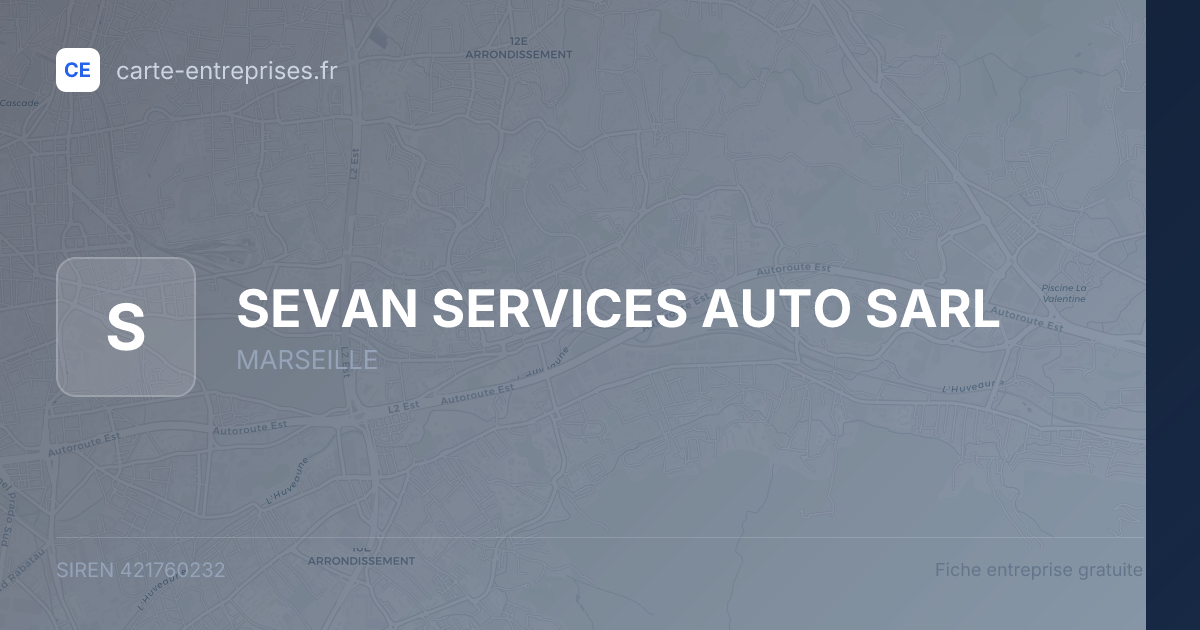 SEVAN SERVICES AUTO SARL — 421760232 — fiche entreprise