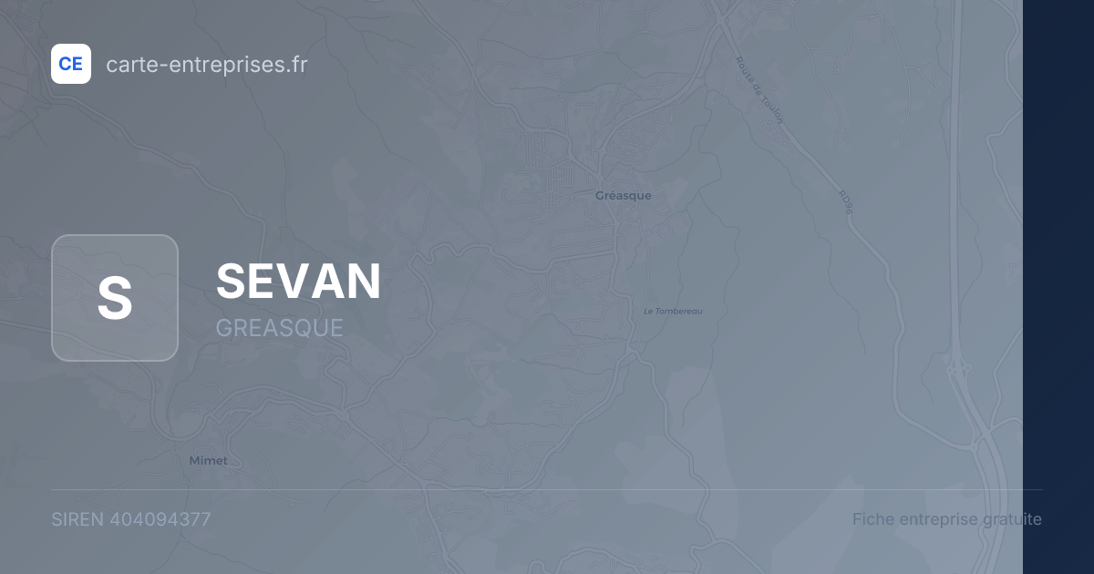 SEVAN — 404094377 — fiche entreprise