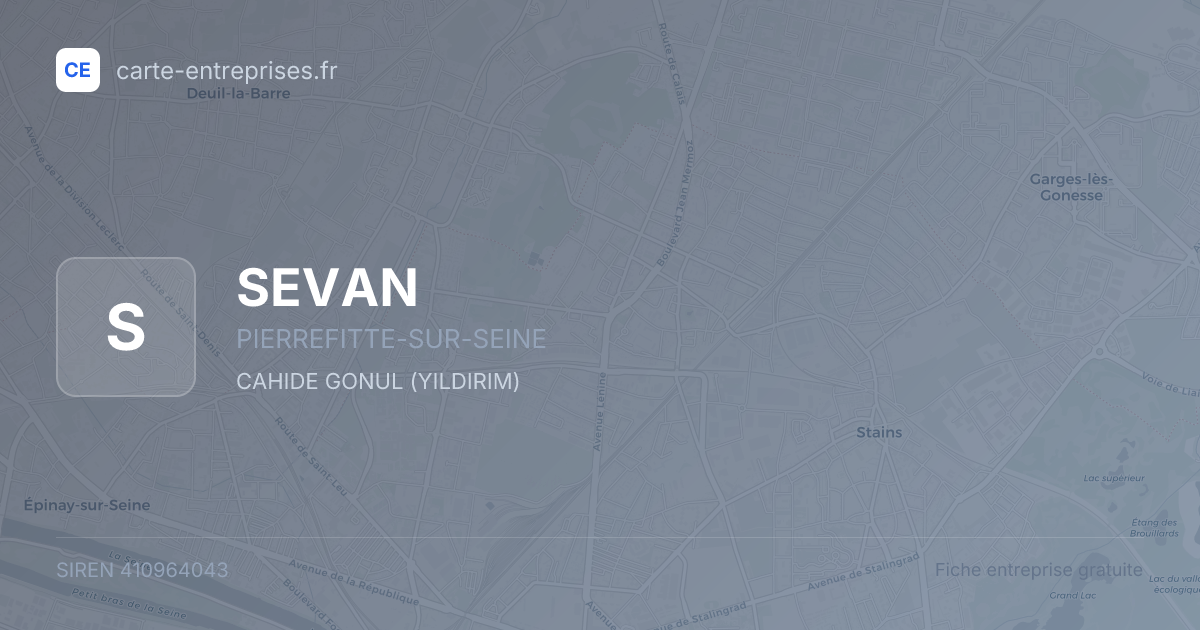 SEVAN — 410964043 — fiche entreprise