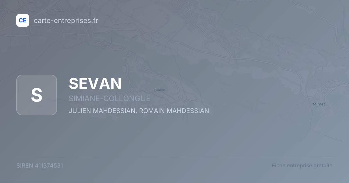 SEVAN — 411374531 — fiche entreprise