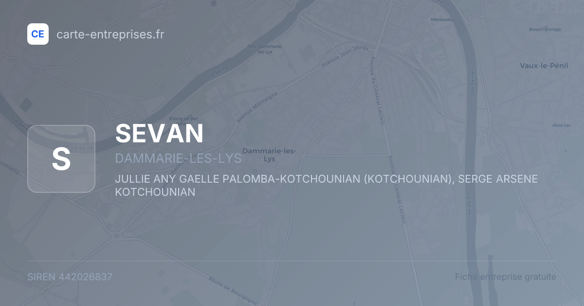 SEVAN — 442026837 — fiche entreprise