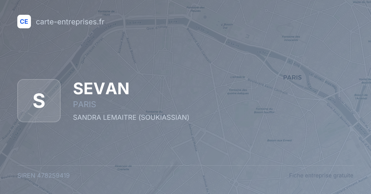 SEVAN — 478259419 — fiche entreprise