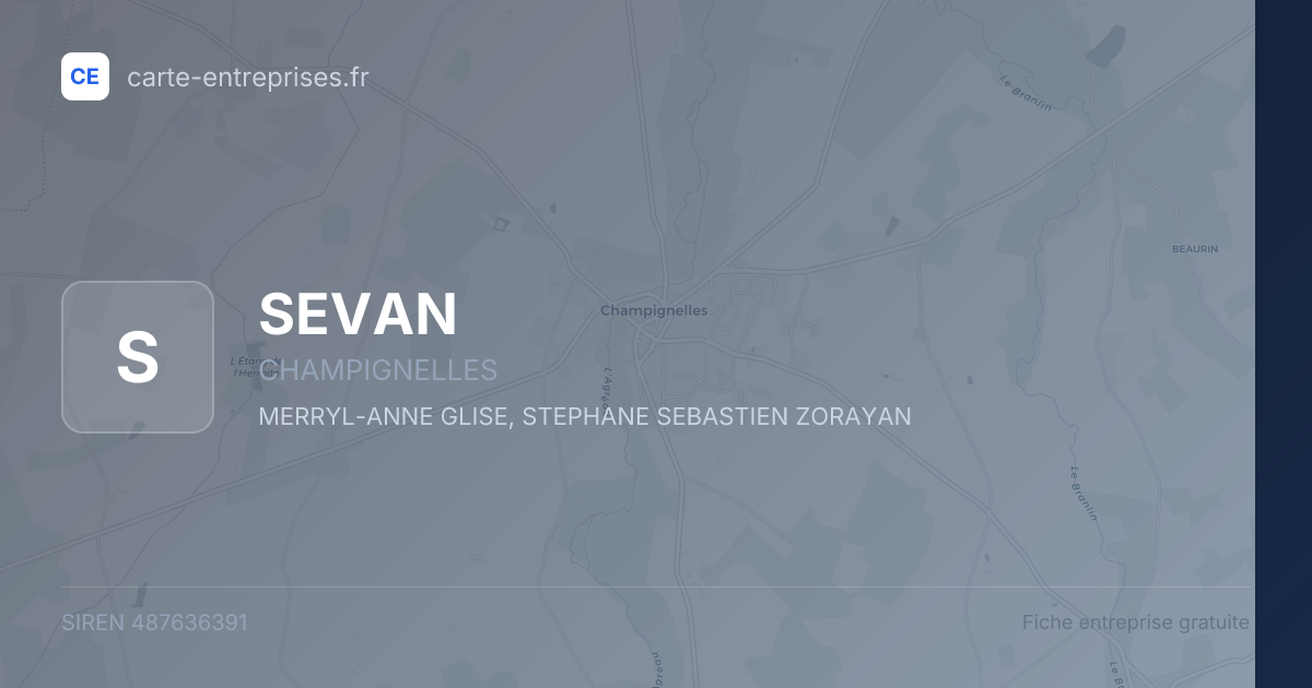 SEVAN — 487636391 — fiche entreprise