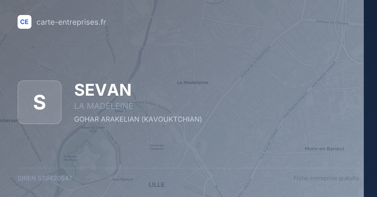 SEVAN — 539420547 — fiche entreprise