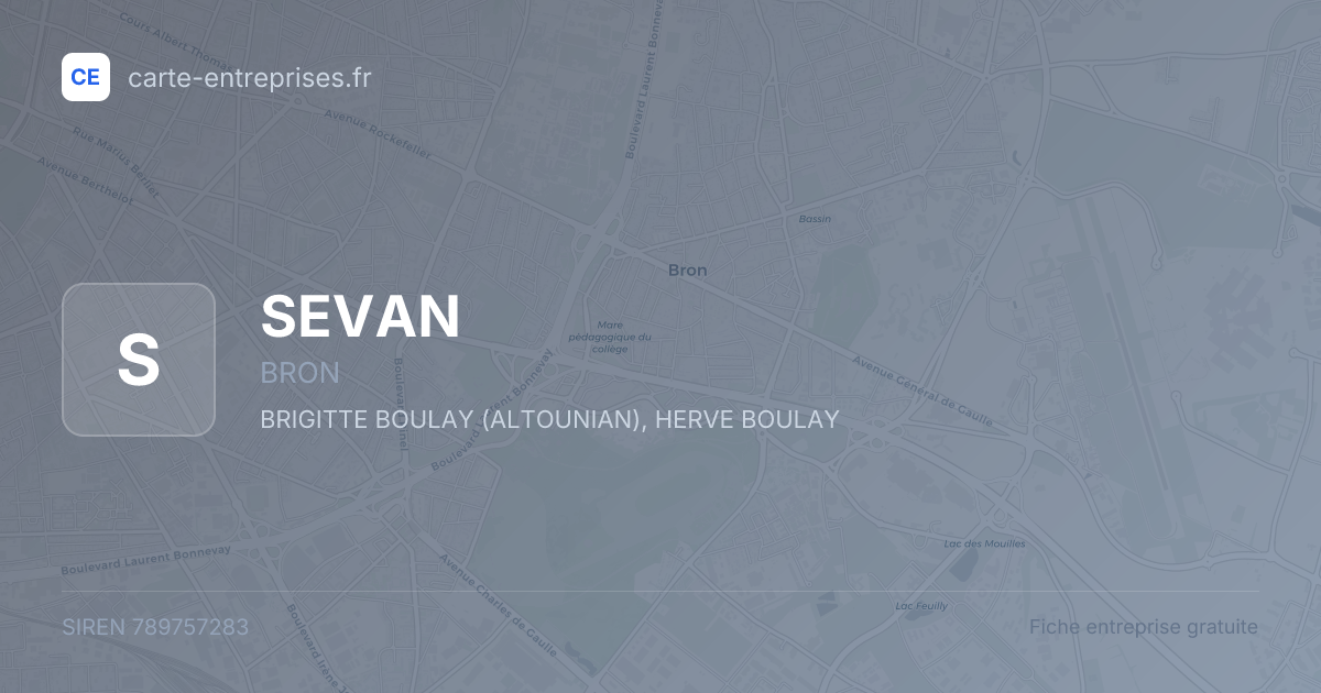 SEVAN — 789757283 — fiche entreprise