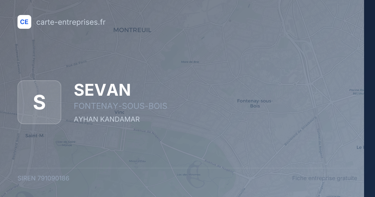 SEVAN — 791090186 — fiche entreprise