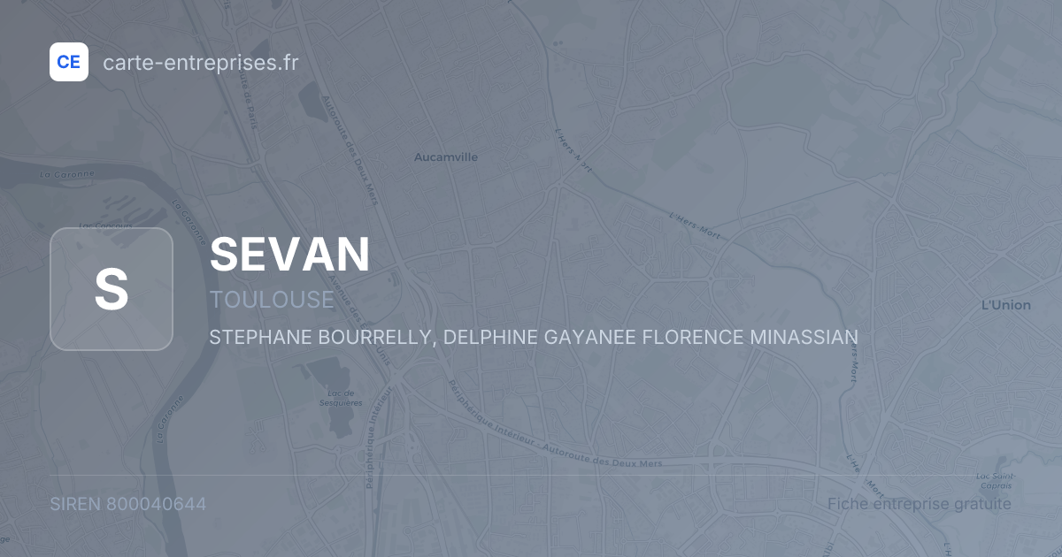 SEVAN — 800040644 — fiche entreprise