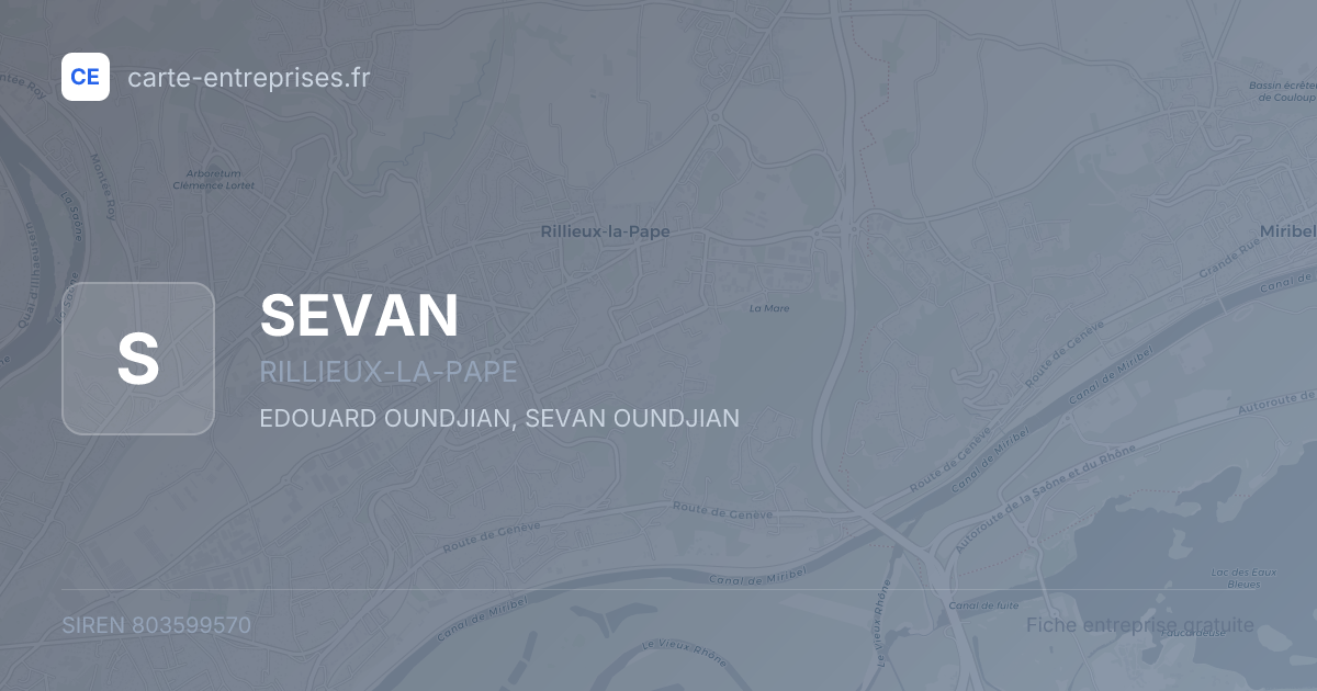 SEVAN — 803599570 — fiche entreprise