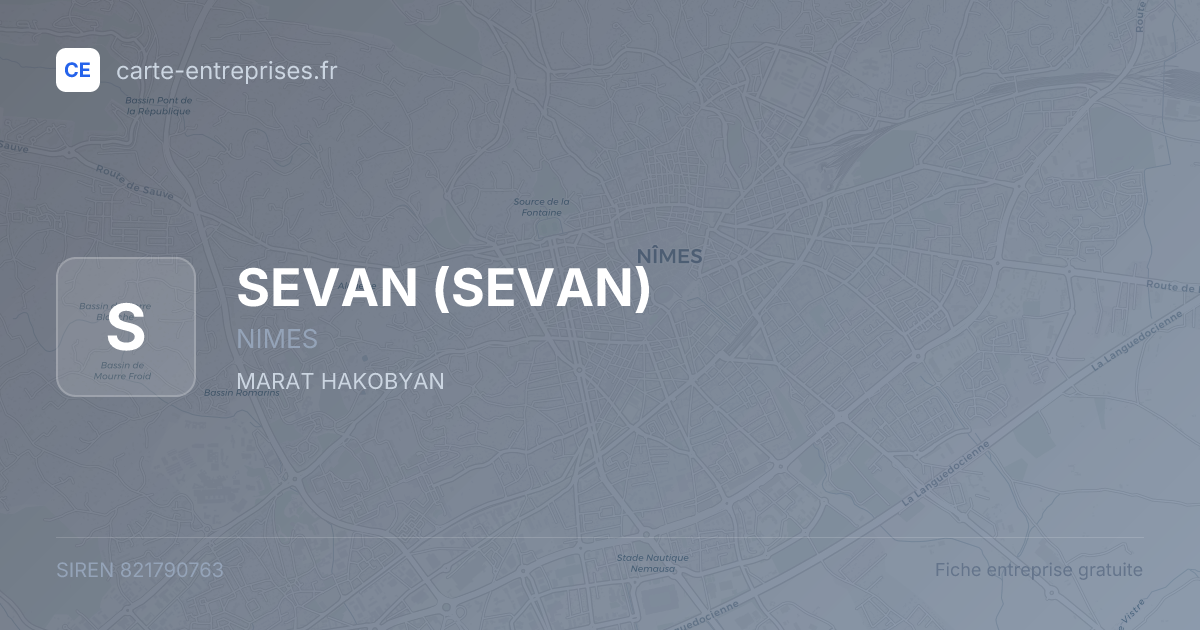SEVAN — 821790763 — fiche entreprise