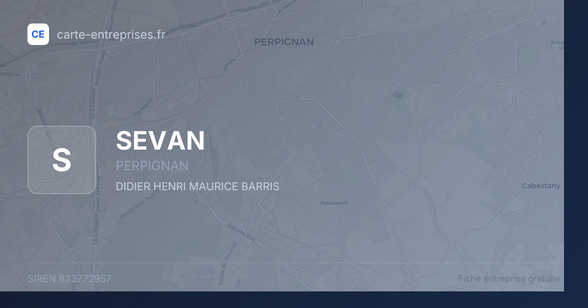 SEVAN — 833772957 — fiche entreprise