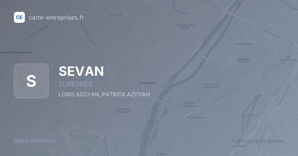 SEVAN — 908978612 — fiche entreprise