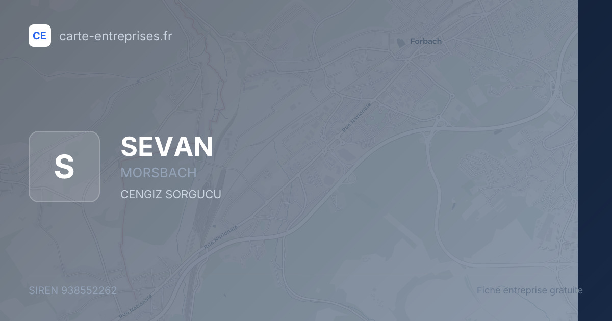 SEVAN — 938552262 — fiche entreprise