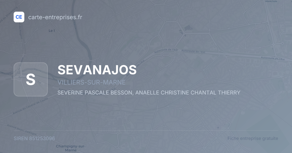 SEVANAJOS — 851253096 — fiche entreprise