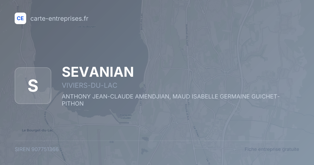 SEVANIAN — 907751366 — fiche entreprise