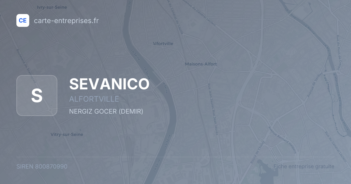 SEVANICO — 800870990 — fiche entreprise