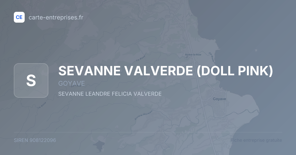 SEVANNE VALVERDE (DOLL PINK) — 908122096 — fiche entreprise