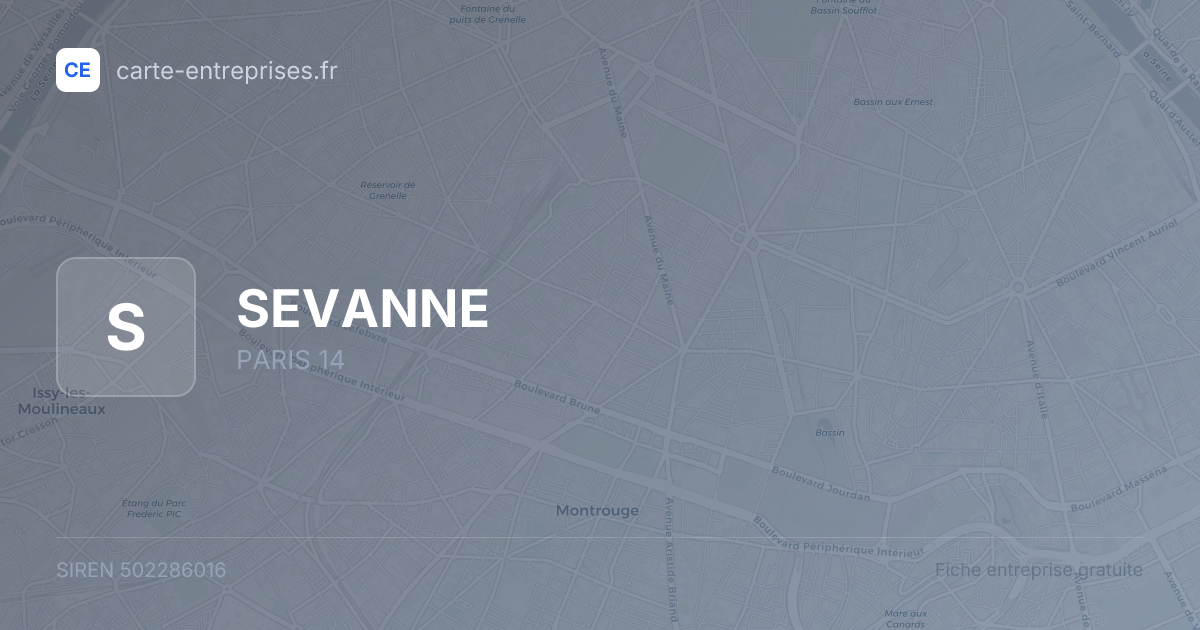 SEVANNE — 502286016 — fiche entreprise