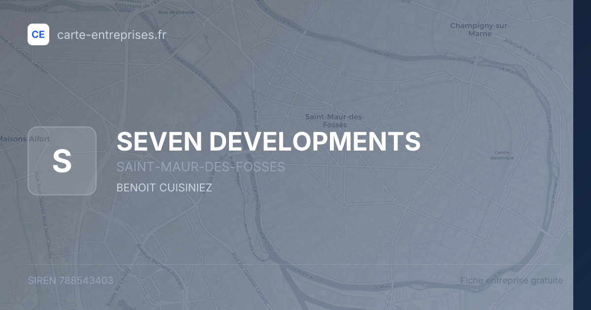 SEVEN DEVELOPMENTS — 788543403 — fiche entreprise