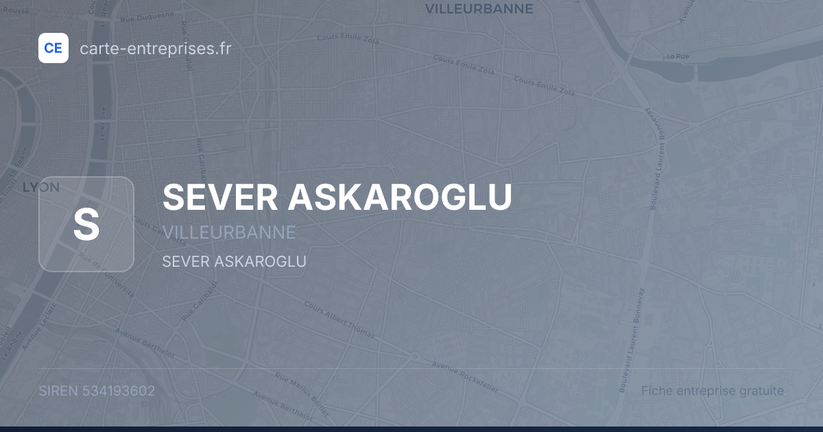 SEVER ASKAROGLU — 534193602 — fiche entreprise
