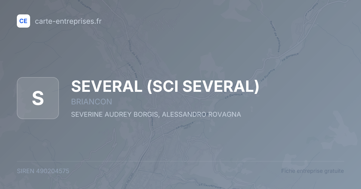 SEVERAL (SCI SEVERAL) — 490204575 — fiche entreprise