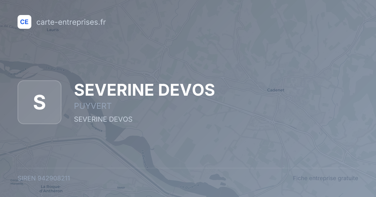 SEVERINE DEVOS — 942908211 — fiche entreprise