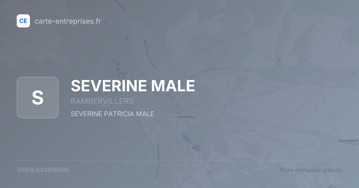 SEVERINE MALE — 834808586 — fiche entreprise