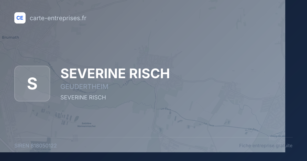 SEVERINE RISCH — 818050122 — fiche entreprise
