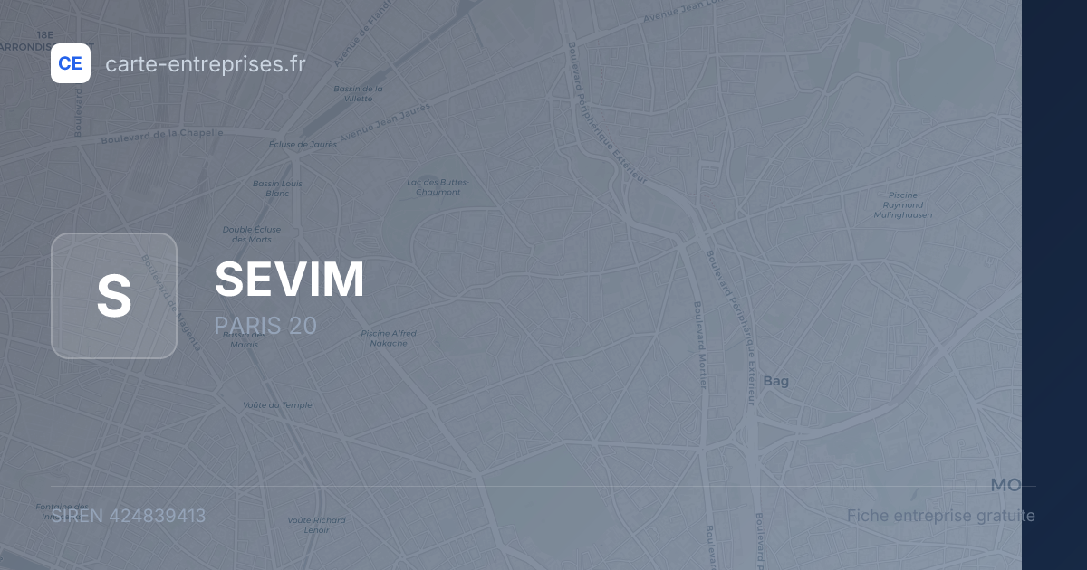 SEVIM — 424839413 — fiche entreprise