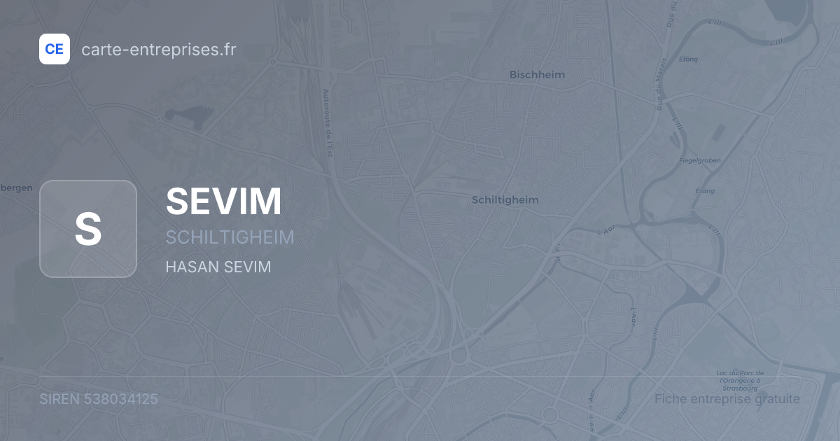 SEVIM — 538034125 — fiche entreprise