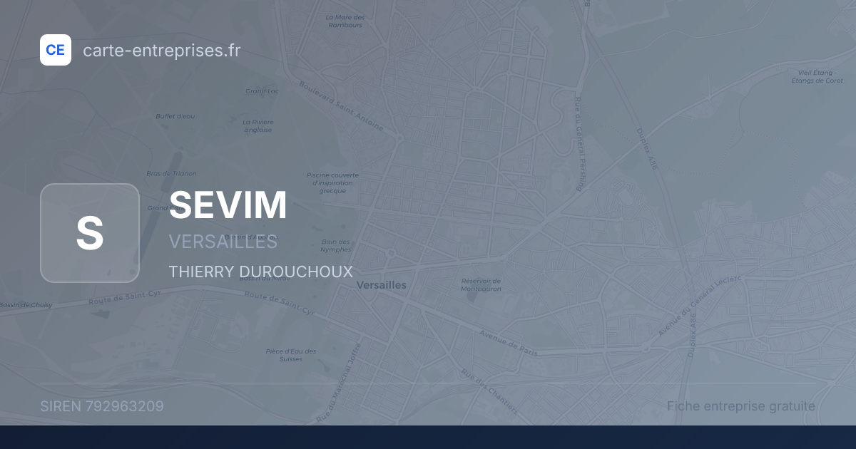 SEVIM — 792963209 — fiche entreprise