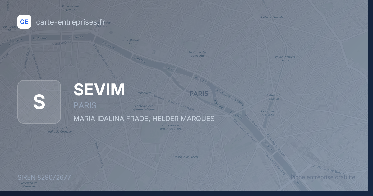 SEVIM — 829072677 — fiche entreprise