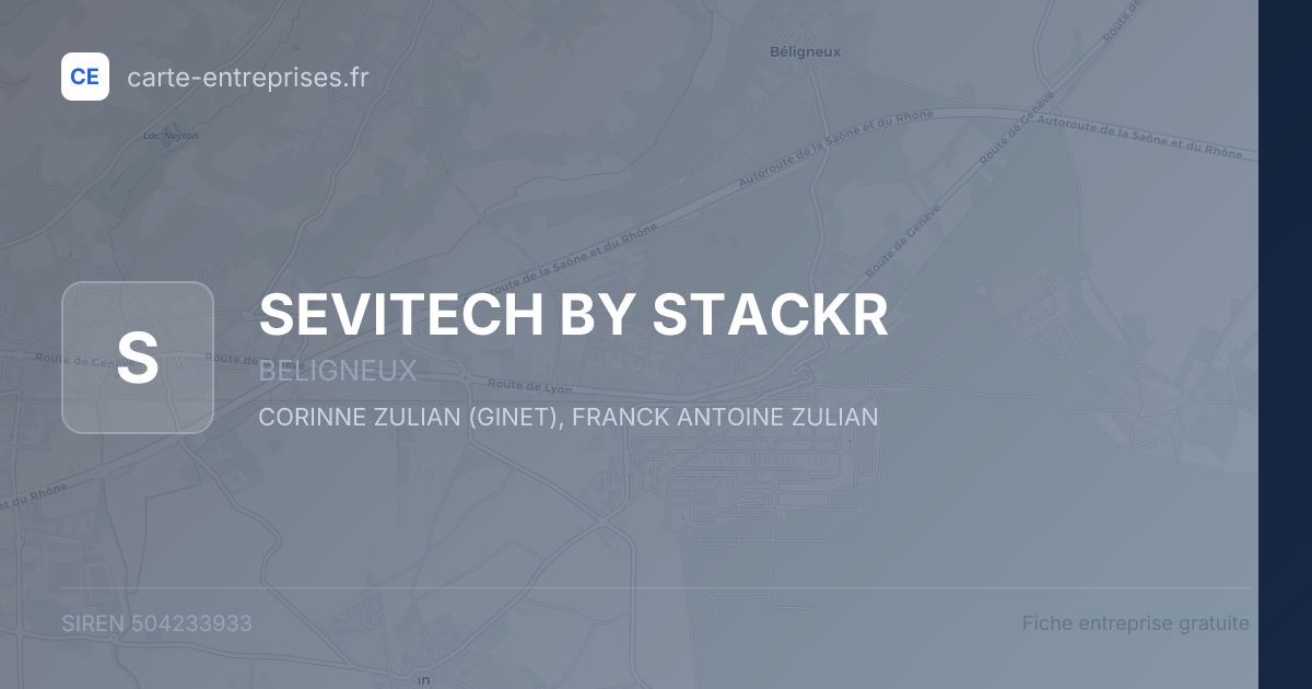 SEVITECH BY STACKR — 504233933 — fiche entreprise