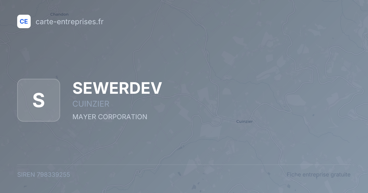 SEWERDEV — 798339255 — fiche entreprise