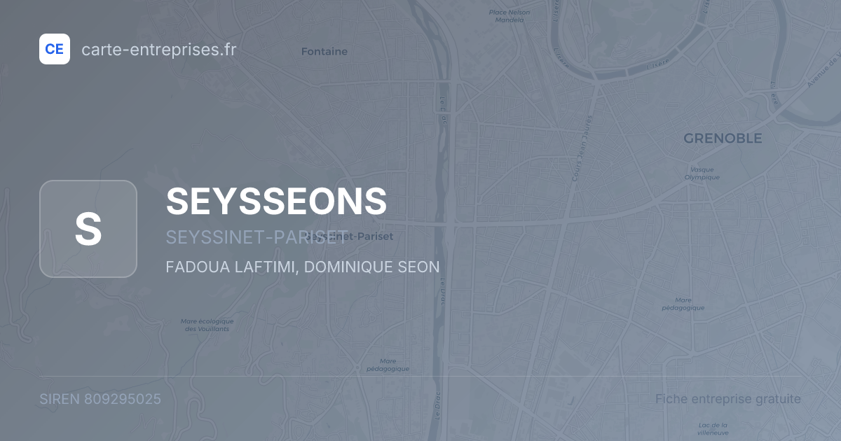SEYSSEONS — 809295025 — fiche entreprise