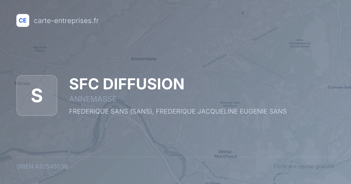 SFC DIFFUSION — 432545036 — fiche entreprise